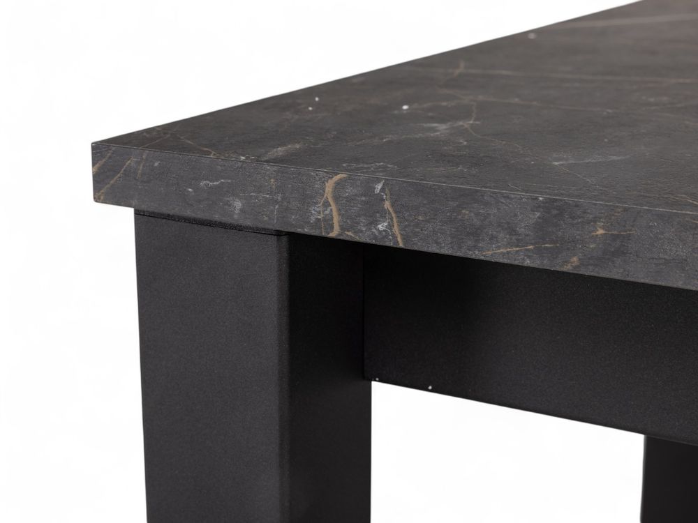 Uitschuifbare eetkamertafel VALENCIA - Zwart/Brons PFT-71-000001-HP07
