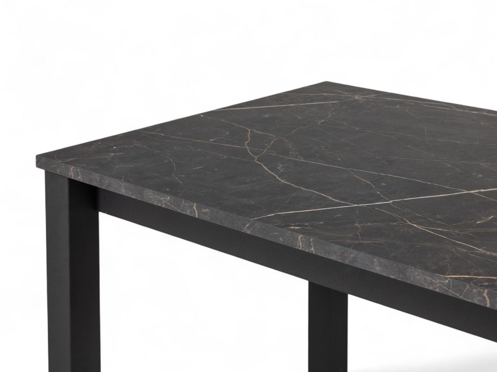 Uitschuifbare eetkamertafel VALENCIA - Zwart/Brons PFT-71-000001-HP07