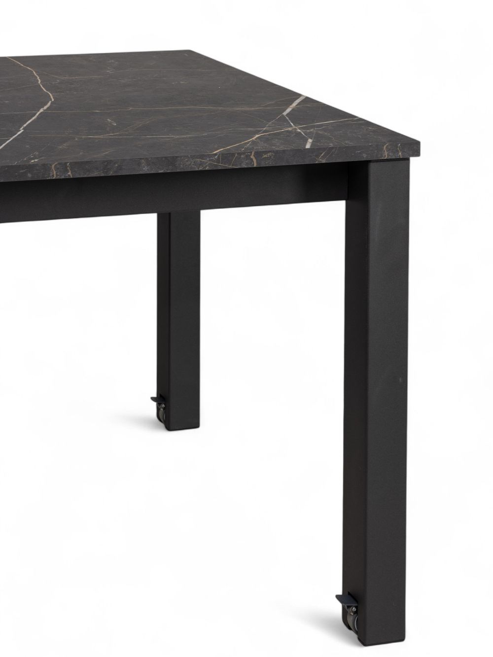 Uitschuifbare eetkamertafel VALENCIA - Zwart/Brons PFT-71-000001-HP07