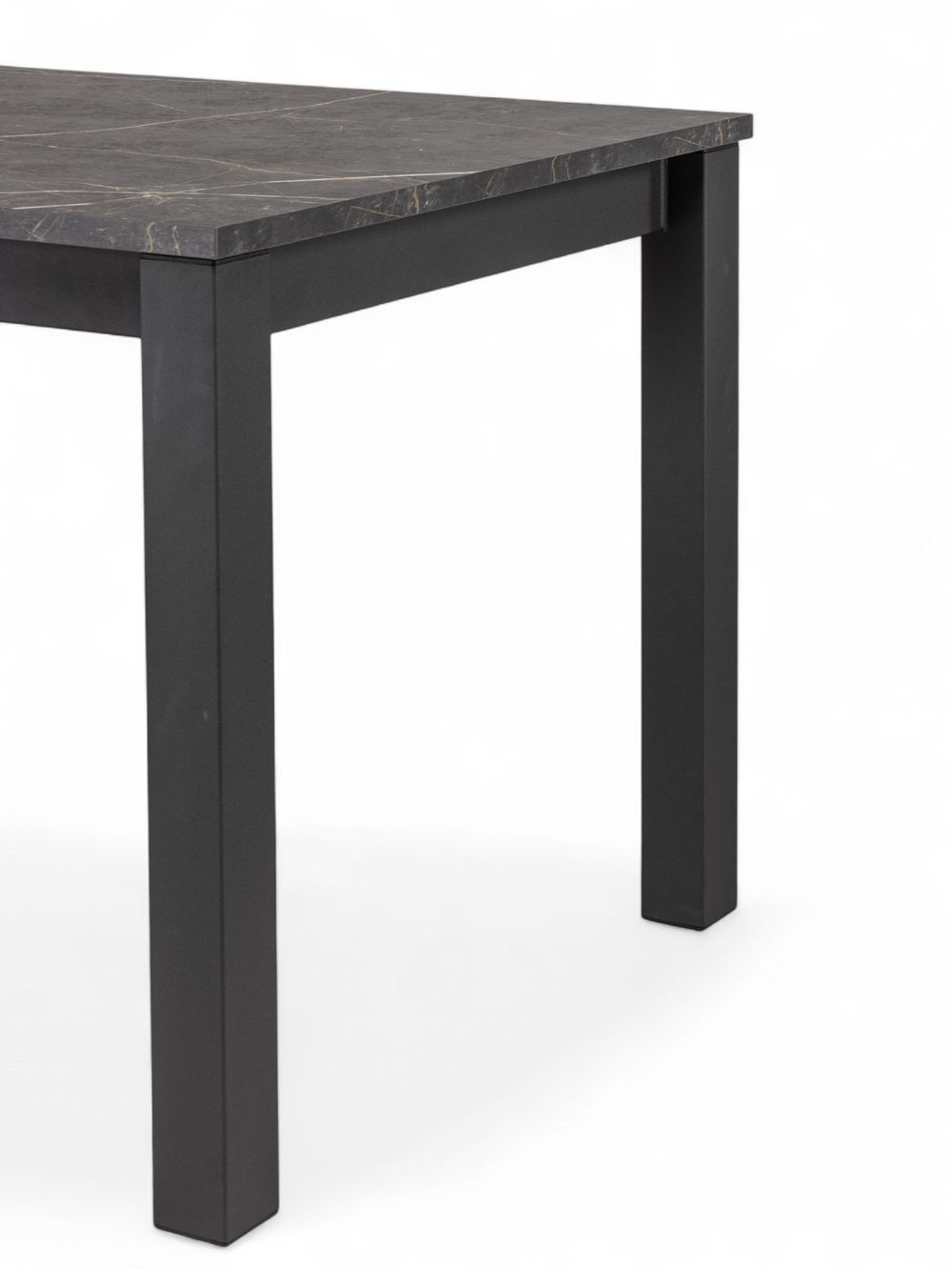 Uitschuifbare eetkamertafel VALENCIA - Zwart/Brons PFT-71-000001-HP07
