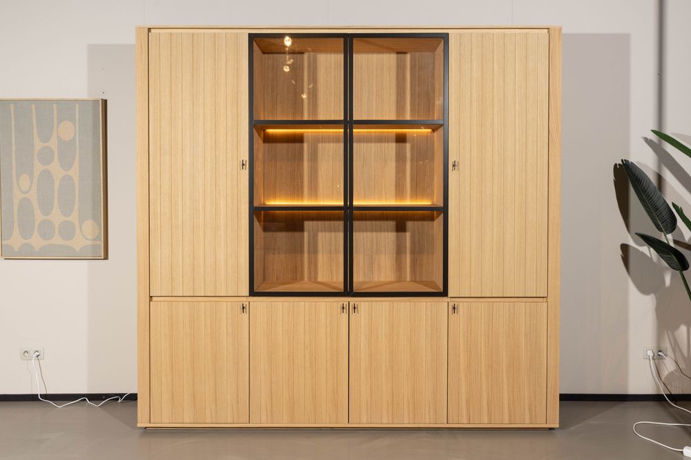 Vitrinekast EVORA - Eikfineer CRE-3-001-NAT