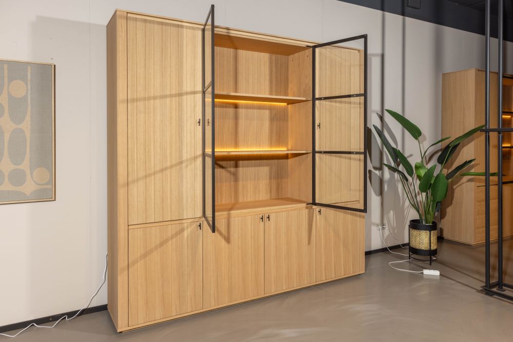 Vitrinekast EVORA - Eikfineer CRE-3-001-NAT