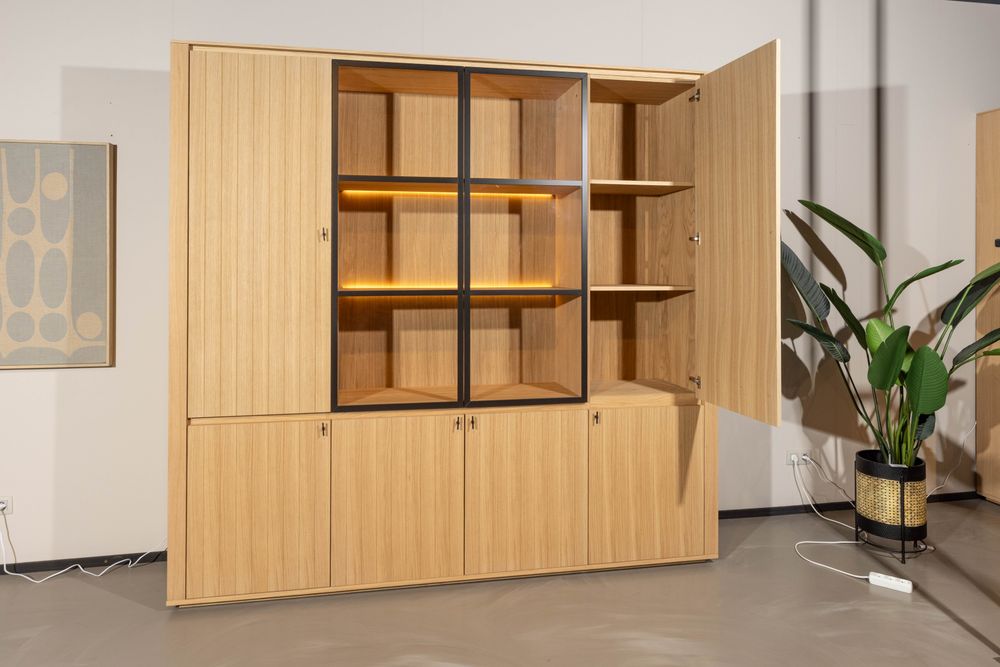 Vitrinekast EVORA - Eikfineer CRE-3-001-NAT
