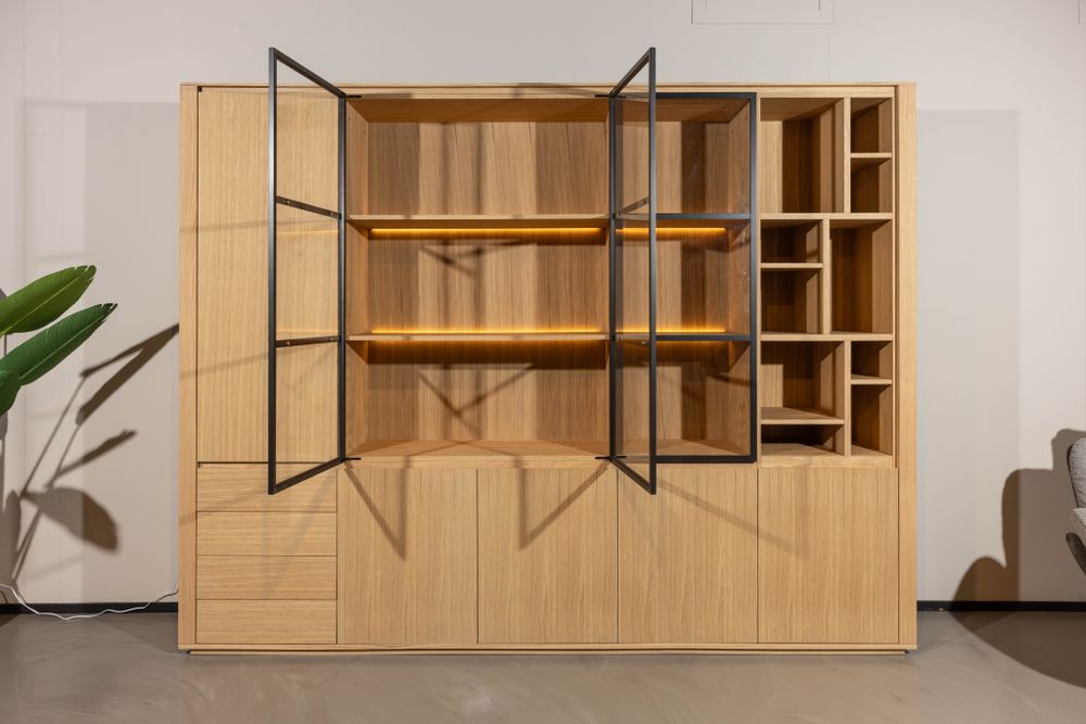 Vitrinekast EVORA - Eikfineer CRE-3-002-NAT