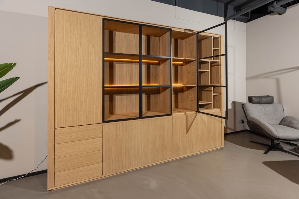 Vitrinekast EVORA - Eikfineer CRE-3-002-NAT