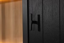 Vitrinekast EVORA - Zwart Eikfineer CRE-3-003-ZWANAT