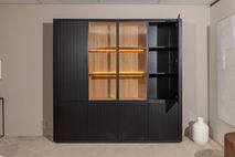 Vitrinekast EVORA - Zwart Eikfineer CRE-3-003-ZWANAT