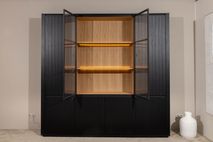 Vitrinekast EVORA - Zwart Eikfineer CRE-3-003-ZWANAT