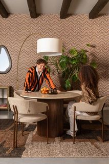 Eetkamertafel ARDA - Walnoot / Travertijn ZVR 1000101