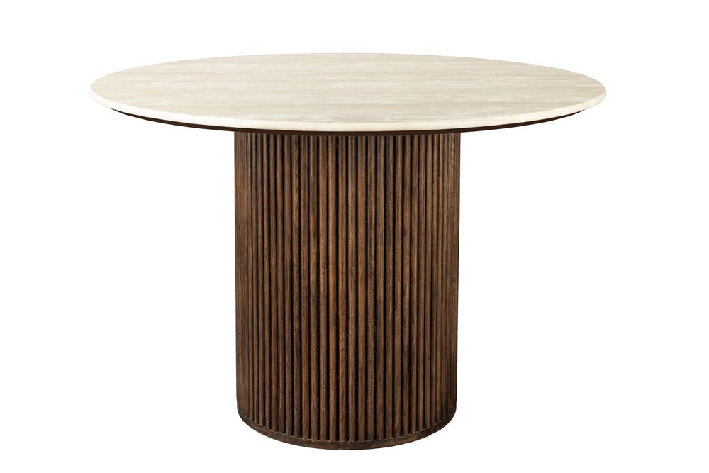 Eetkamertafel ARDA - Walnoot / Travertijn ZVR 1000101