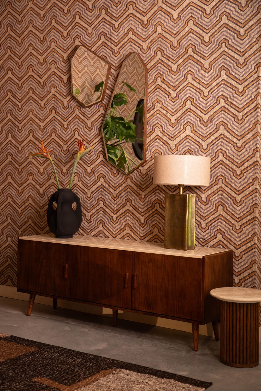 Dressoir ARDA - Walnoot / Travertijn ZVR 1000105