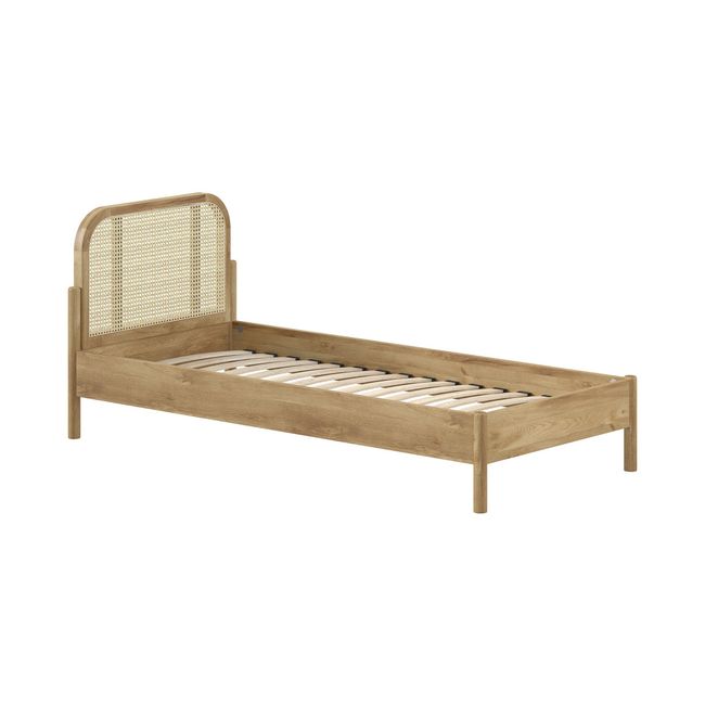 Bed OLIVE incl. lattenbodem - Rotan Natural Oak