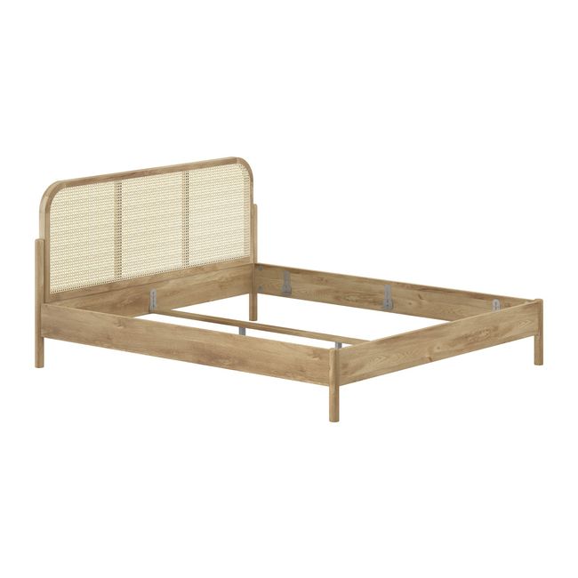 Tweepersoonsbed OLIVE - Rotan Natural Oak