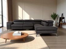 Hoeksalon REMO - Zwart leder C-MXD-69-HK-20225