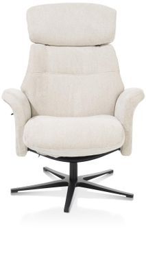 Relaxfauteuil met poef LAZARO - CrÞme HEH 40081CRE