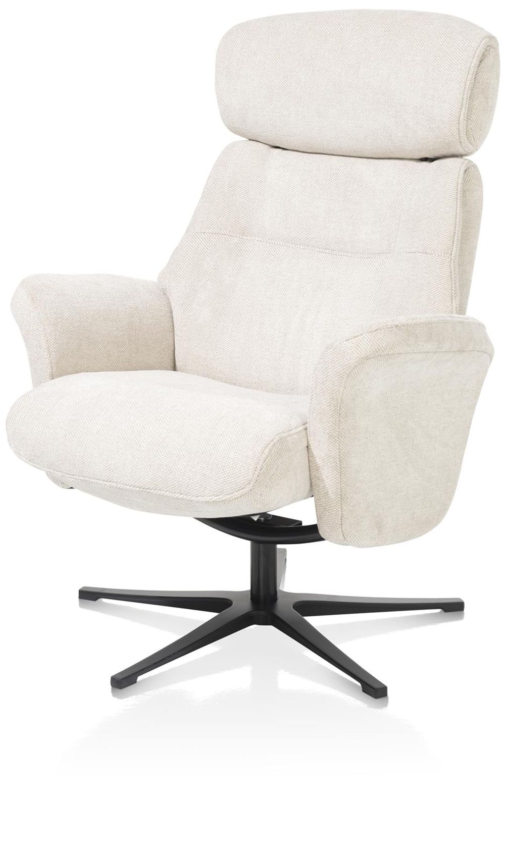 Relaxfauteuil met poef LAZARO - CrÞme HEH 40081CRE