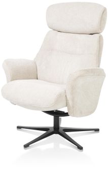 Relaxfauteuil met poef LAZARO - CrÞme HEH 40081CRE