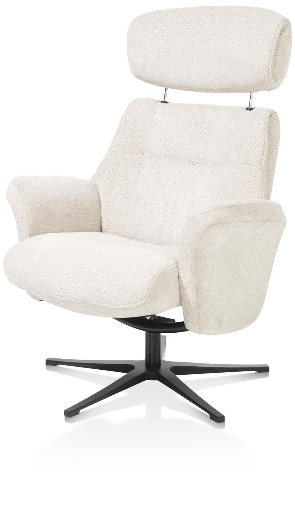 Relaxfauteuil met poef LAZARO - CrÞme HEH 40081CRE