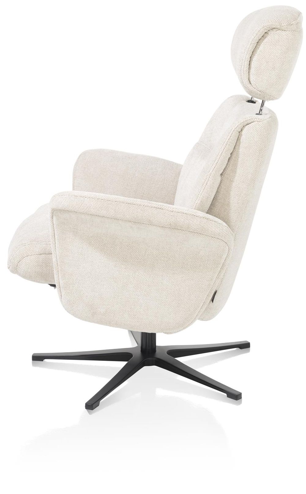 Relaxfauteuil met poef LAZARO - CrÞme HEH 40081CRE