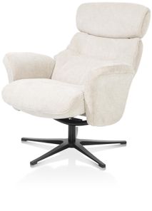 Relaxfauteuil met poef LAZARO - CrÞme HEH 40081CRE