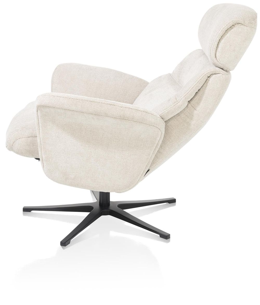 Relaxfauteuil met poef LAZARO - CrÞme HEH 40081CRE