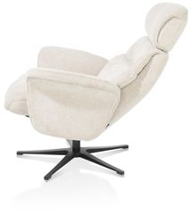 Relaxfauteuil met poef LAZARO - CrÞme HEH 40081CRE