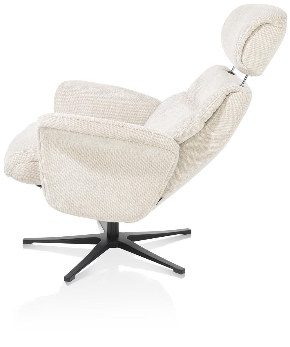 Relaxfauteuil met poef LAZARO - CrÞme HEH 40081CRE