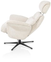 Relaxfauteuil met poef LAZARO - CrÞme HEH 40081CRE