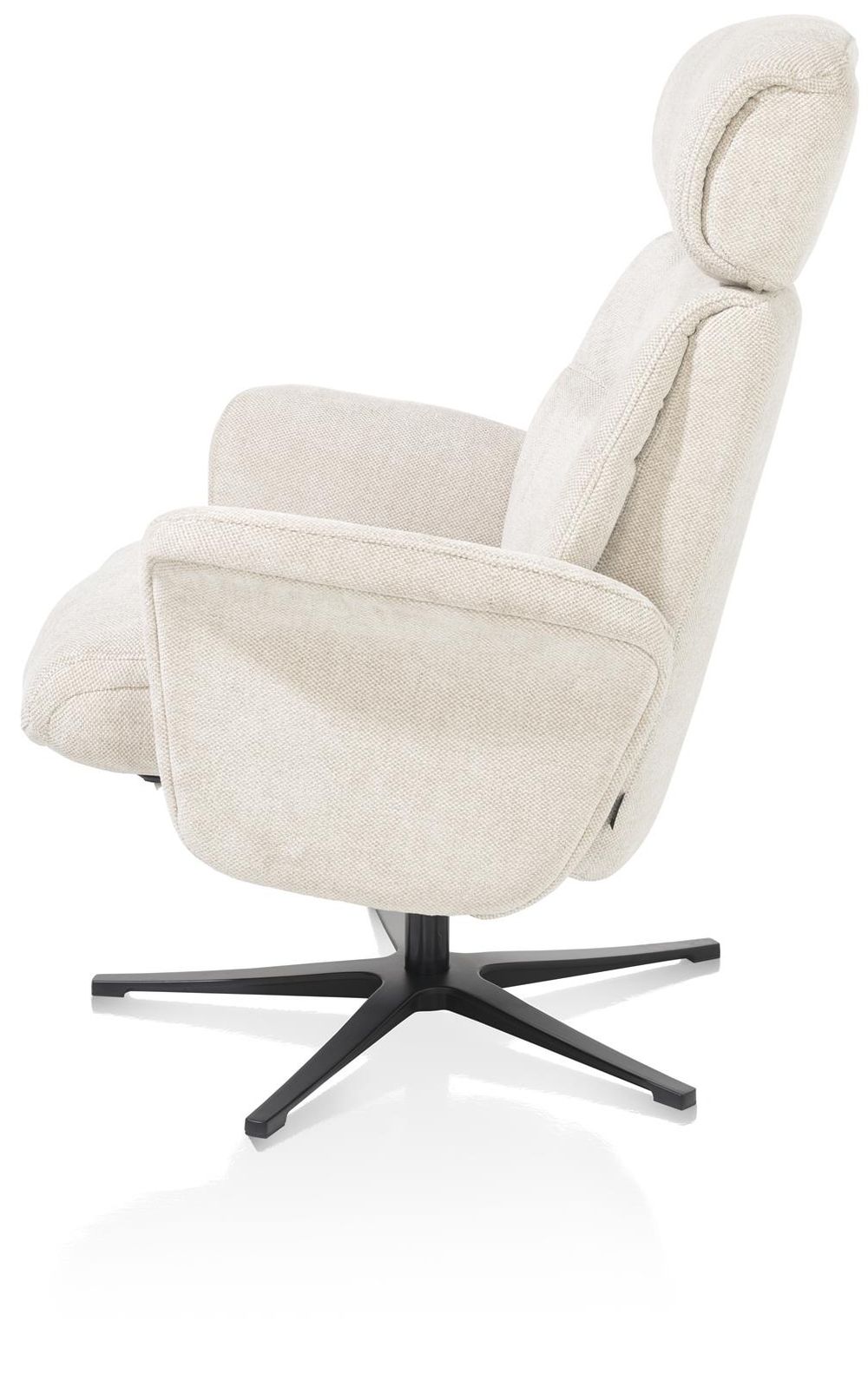 Relaxfauteuil met poef LAZARO - CrÞme HEH 40081CRE