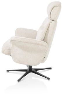 Relaxfauteuil met poef LAZARO - CrÞme HEH 40081CRE