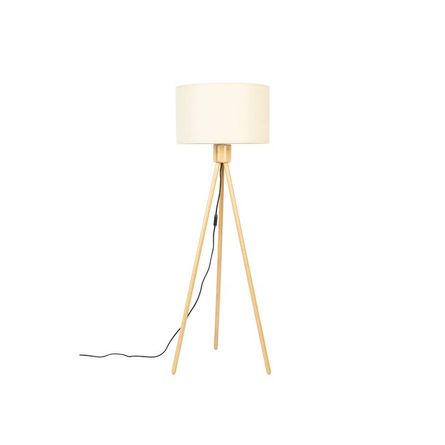 Vloerlamp FAN - Bamboe/Linnen