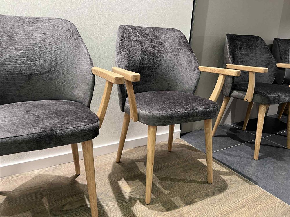 Set van 4 eetkamerstoelen LEXUS - Grijs C-PMP-LEX-SET1