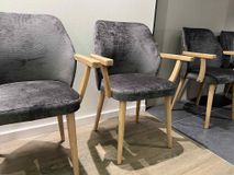 Set van 4 eetkamerstoelen LEXUS - Grijs C-PMP-LEX-SET1