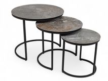 Set 3 bijzettafels SENJO - Keramiek MED-51-001-MXC201