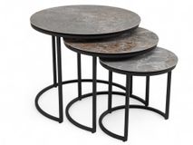 Set 3 bijzettafels SENJO - Keramiek MED-51-001-MXC201