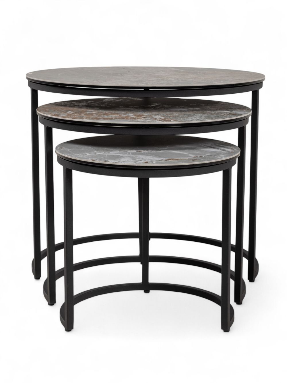 Set 3 bijzettafels SENJO - Keramiek MED-51-001-MXC201