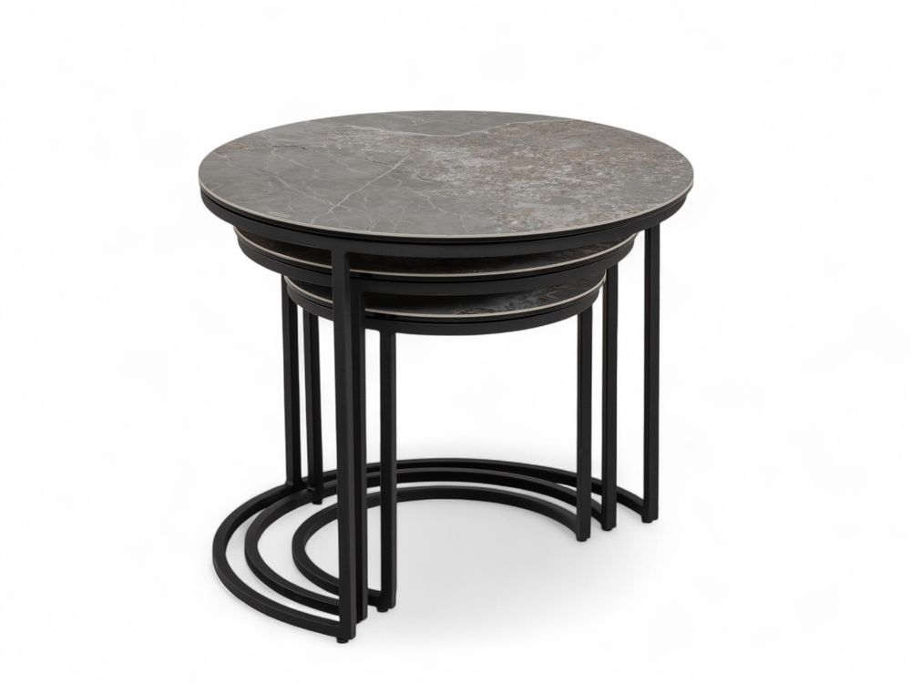 Set 3 bijzettafels SENJO - Keramiek MED-51-001-MXC201