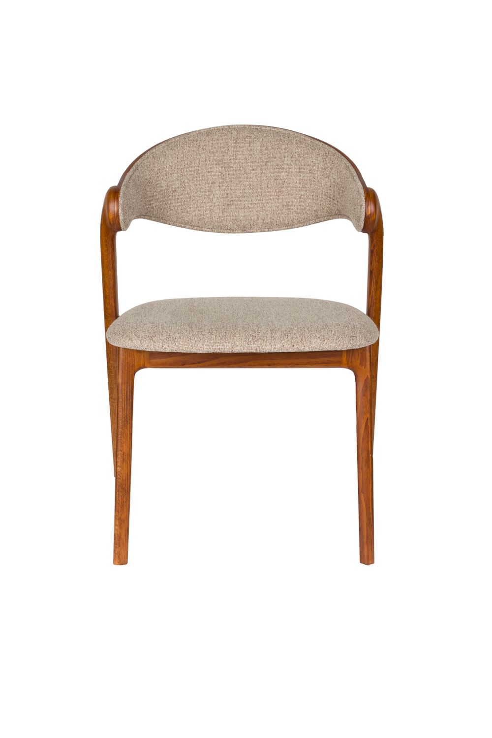 Eetkamerstoel BABINGTON - Beige / Walnoot ZVR 1000130