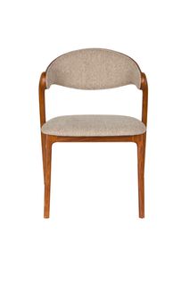 Eetkamerstoel BABINGTON - Beige / Walnoot ZVR 1000130