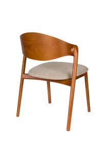 Eetkamerstoel BABINGTON - Beige / Walnoot ZVR 1000130