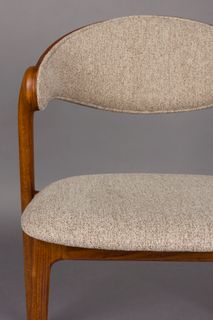 Eetkamerstoel BABINGTON - Beige / Walnoot ZVR 1000130