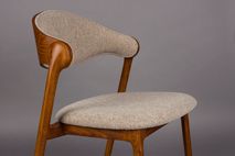 Eetkamerstoel BABINGTON - Beige / Walnoot ZVR 1000130