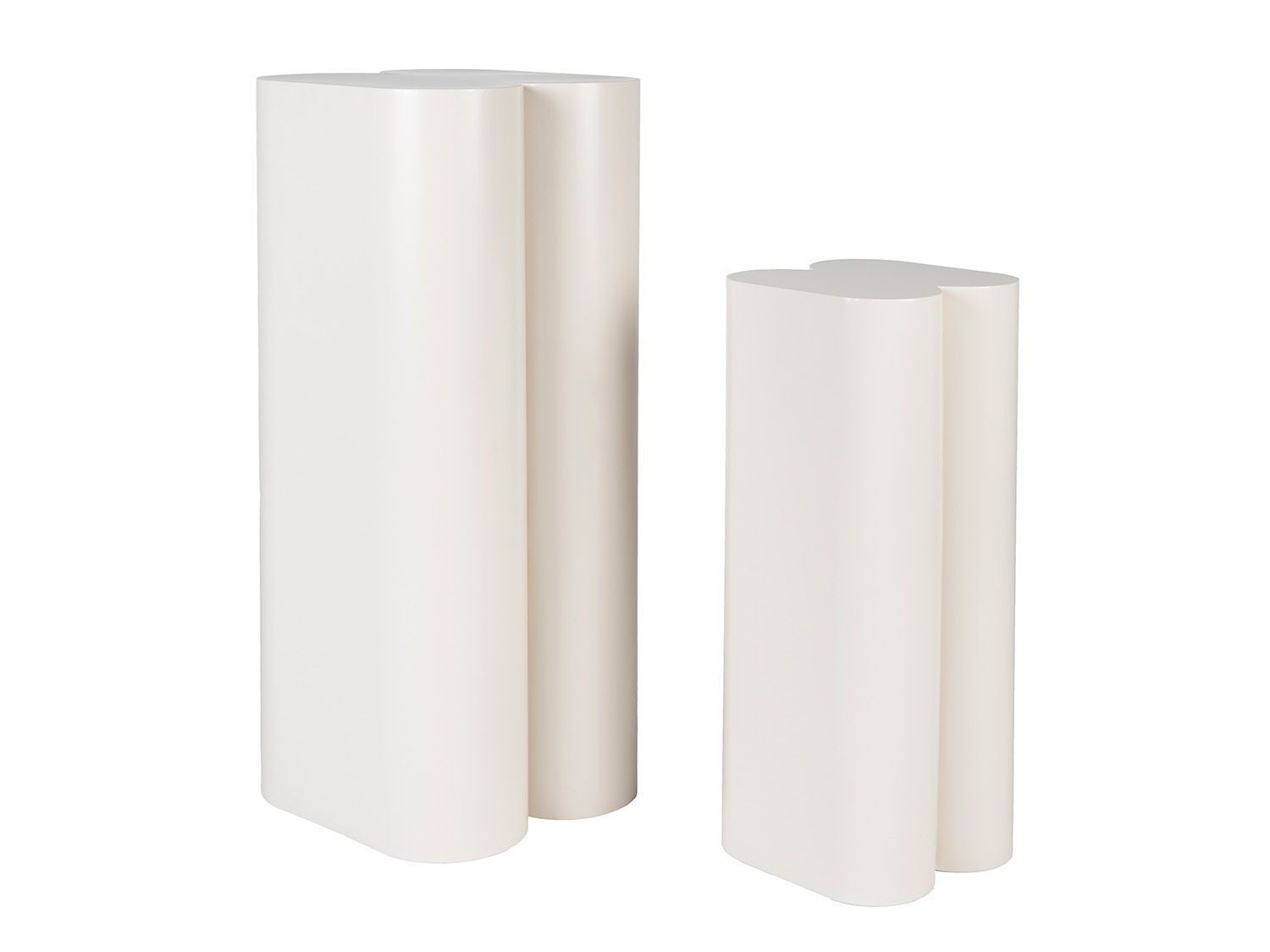 Set van 2 plantenstaanders SHAPE - Wit ZVR 7900041