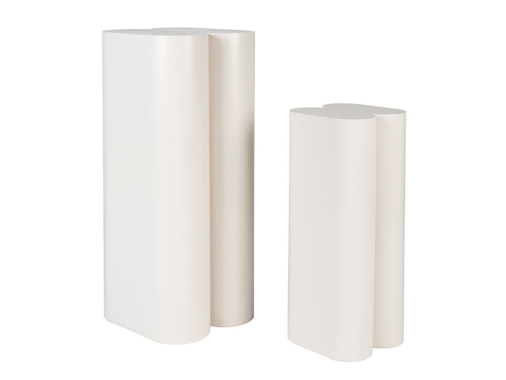 Set van 2 plantenstaanders SHAPE - Wit ZVR 7900041