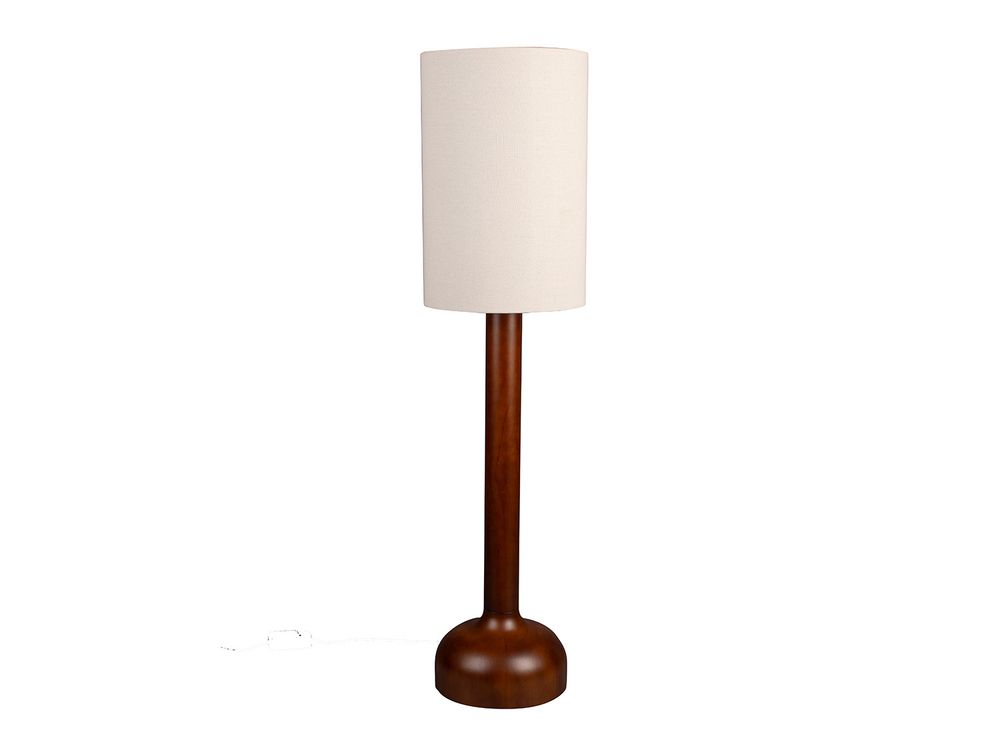 Vloerlamp JONES - Walnoot/Crème ZVR 5100159