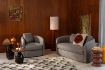 Vloerlamp JONES - Walnoot/Crème ZVR 5100159