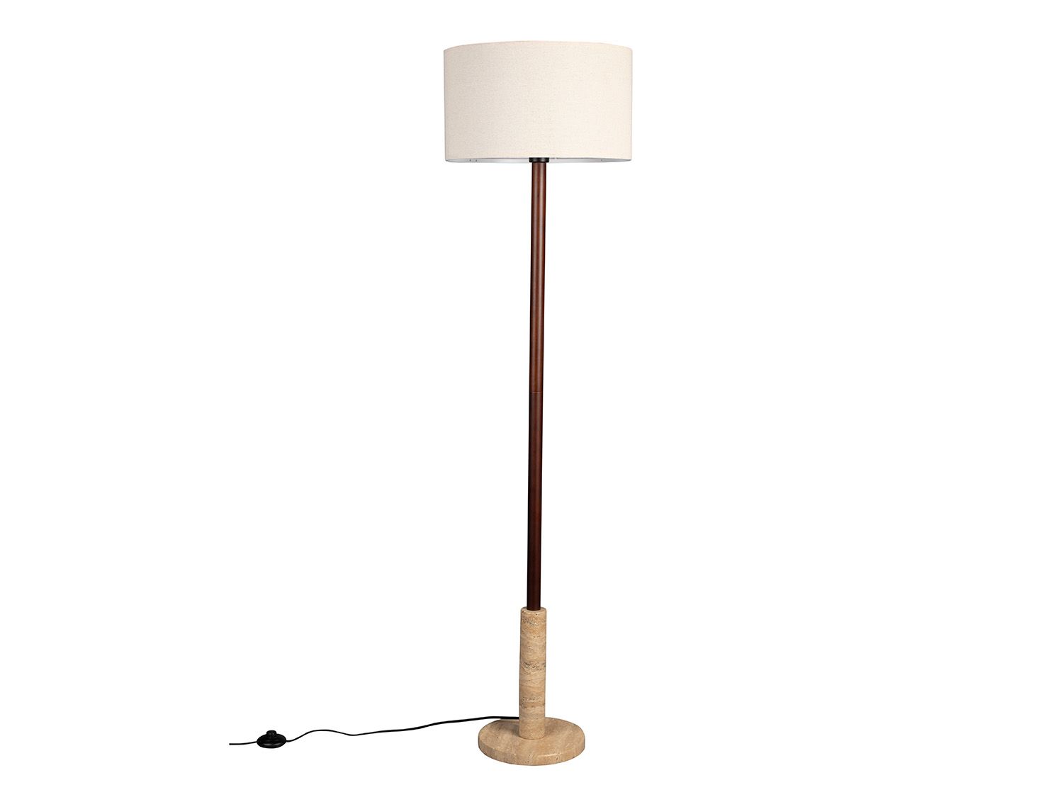 Vloerlamp JACKSON - Walnoot/Travertin ZVR 5100156