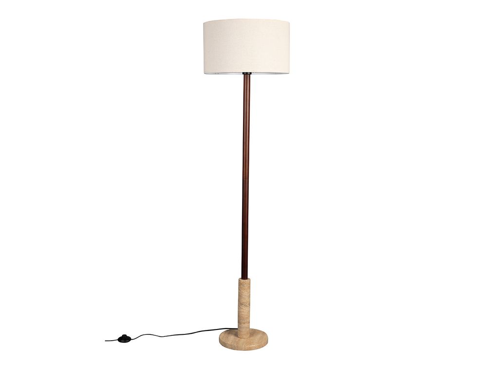 Vloerlamp JACKSON - Walnoot/Travertin ZVR 5100156