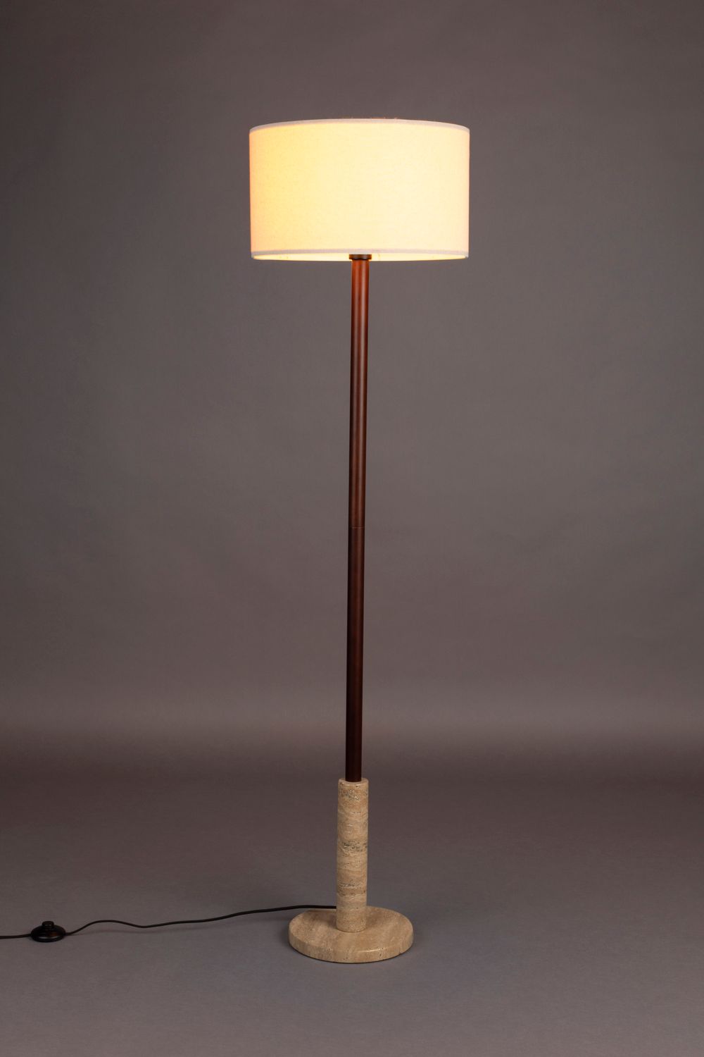 Vloerlamp JACKSON - Walnoot/Travertin ZVR 5100156