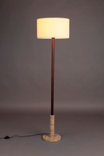 Vloerlamp JACKSON - Walnoot/Travertin ZVR 5100156